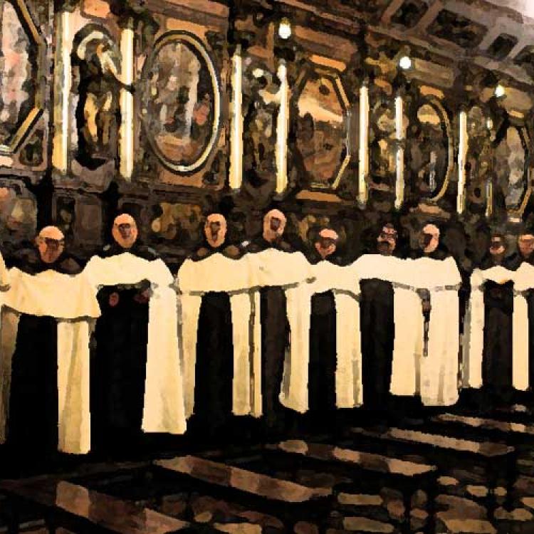 Carmelites of the ancient observance in choir (2020)